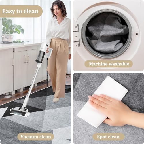 Office Chair Mat for Hardwood Floor, 48"x36" Easy Glide Computer Desk Mat Protector for Rolling Chair Under Desk Rug Nonslip Backing, Machine Wash (Modern) - Image 6