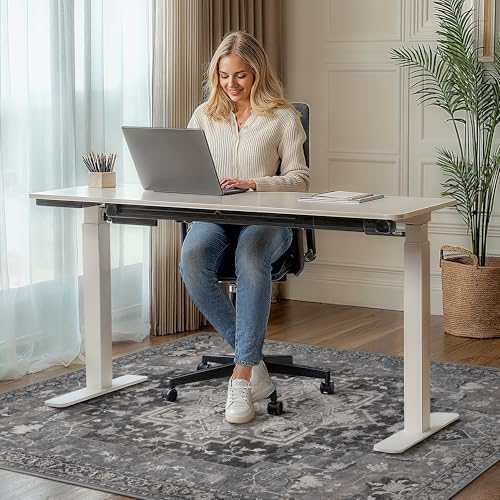 48"x72" Office Chair Mat for Hardwood Floor, Non-Slip Washable Black - Image 2
