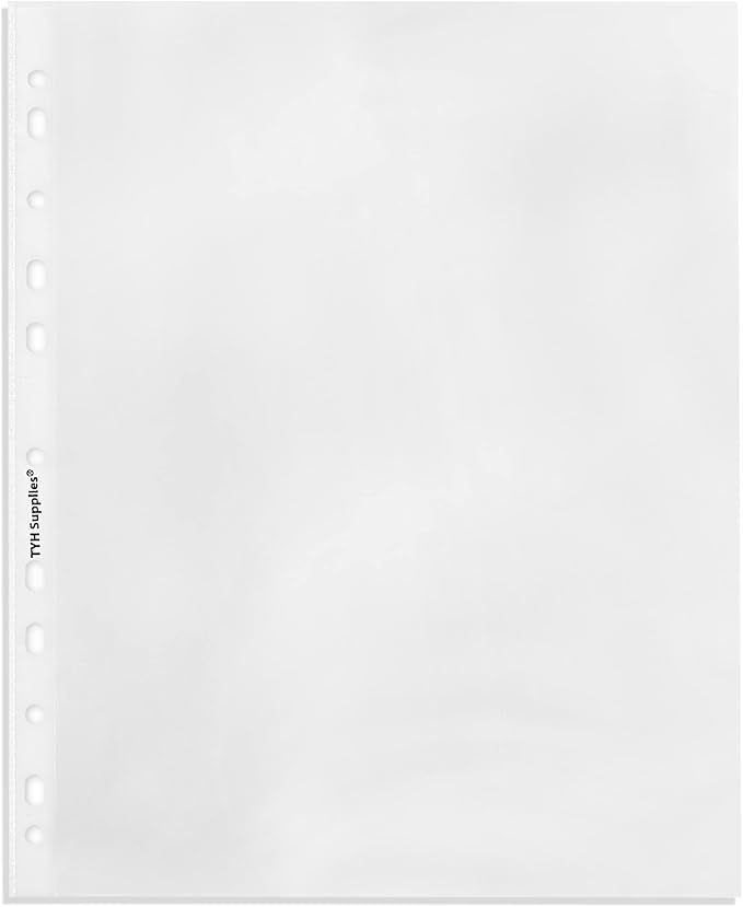 Heavy Duty Sheet Protectors 400 Pack for 3 Ring Binder, 8.5x11 Ultra Clear Glossy 11 Hole Punched Top Loading Plastic Page Protectors for School Office Supplies, Document Photo Storage - Image 3