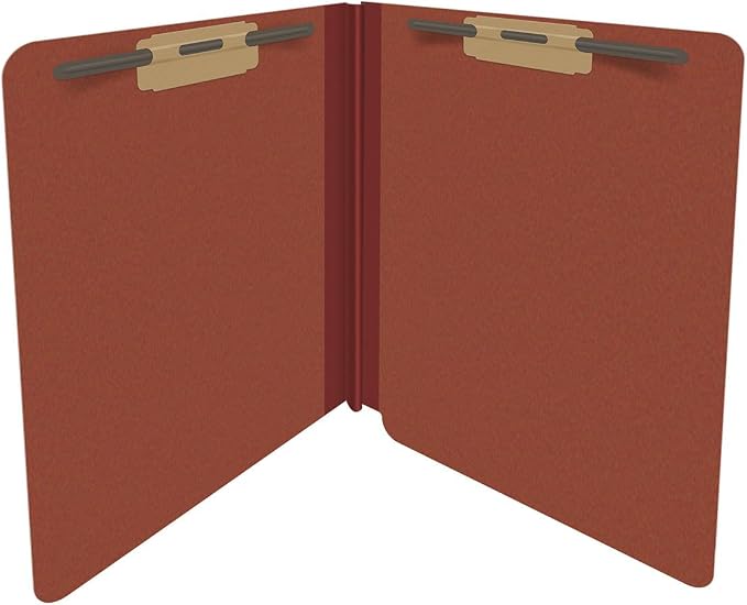 25 Pt. Pressboard Classification Folders, Full Cut End Tab, Letter Size, No Dividers, Brick Red (Box of 25) - Image 4