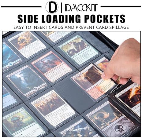 Premium Card Binder 16 Pocket - Fits 1600 Cards，4X4 Ringless Card Album with Sleeves for Trading Cards & Sports Cards（Model C，Sky Blue） - Image 3