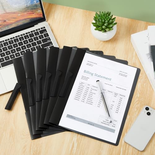 Maitys 25 Pack Clear Report Covers with Clip, Black - Image 5