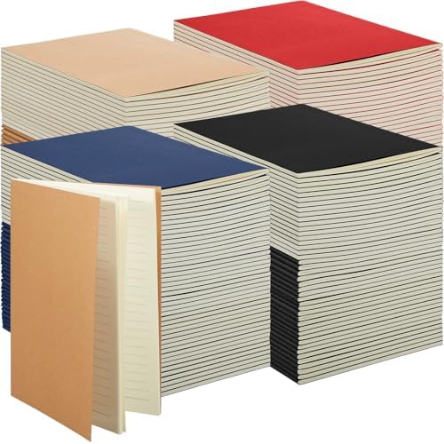 Mimorou 100 Pcs A5 Journals Notebooks Bulk,Black,Brown,Red,Navy,Lined by Mimorou