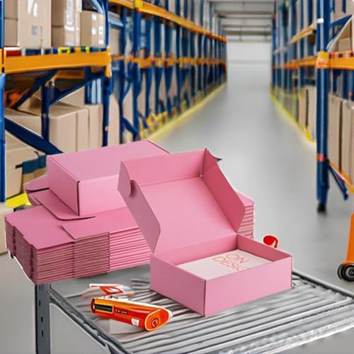 10x7x3 inch Pink Shipping Boxes for Small Business- Set of 25 - Image 6