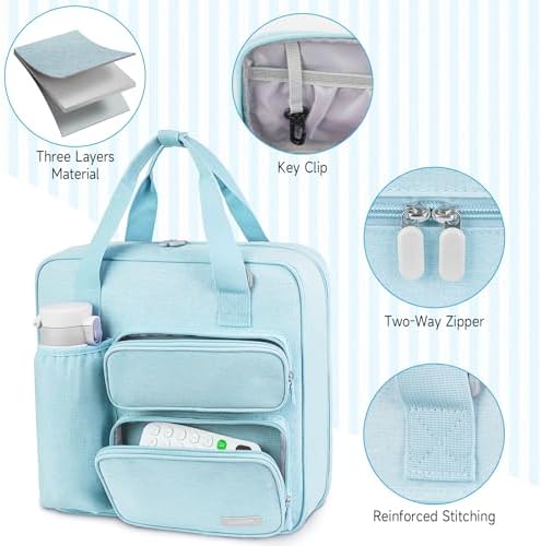 Zipper Binder 3 Ring, 700 Sheets Capacity, Binder 3 Inch with Shoulder Strap Fits 13 Inch Laptop for School and Office,Blue - Image 5