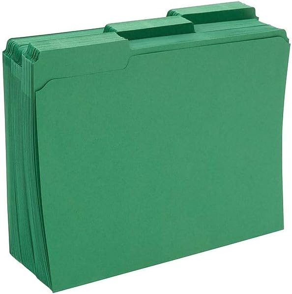 Staples Reinforced Colored File Folders, Letter Size, 3‑Tab Design, Green, Heavy‑Duty Construction, 100/Box - Image 4
