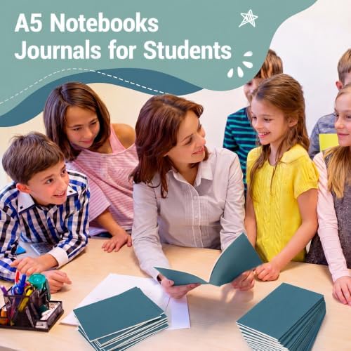 Mimorou 100 Pcs A5 Journals Notebooks Bulk,Dark Green,Lined - Image 4