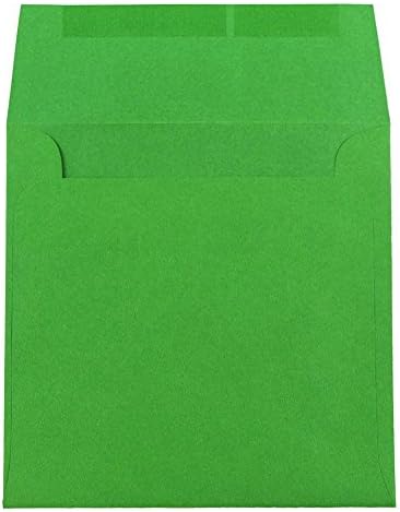 JAM PAPER 6 x 6 Square Colored Invitation Envelopes - Green Recylced - Bulk 1000/Carton - Image 2