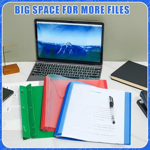 Teling 48 Pcs Clear Front Report Covers with 3 Prong Fasteners, Multicolor - Image 6