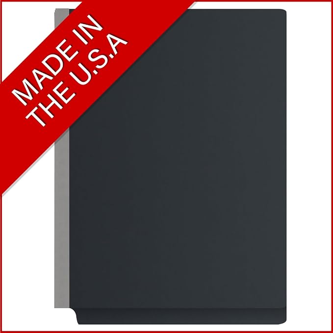 Pressboard Classification Folders, Full Cut End Tab, Letter Size, 2 Dividers, Black (Box of 10) - Image 5