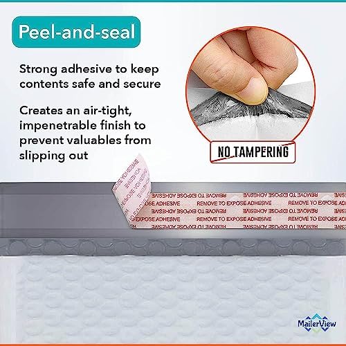 Small Bubble Mailers 4x8, Self Seal Poly Padded Envelopes #000, 500 Pack - Image 5