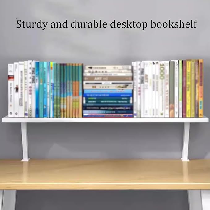 VXHCS Clamp On Desk Organizer Shelf, Desktop Extender Storage Organizer Portable No Drill Required Adjustable Floating Desks Shelf for Home Office Dorm Workstation and Study Space(23.6"x7.9") - Image 6