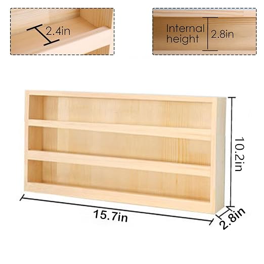 Wood 3 Layers Storage Organizer, Washi Tape Box with Hanging Hook, Divider Closet Container Holder for Sewing,Thread, Office Supplies, Craft Supplies, Jewelry, Accessories - Image 3