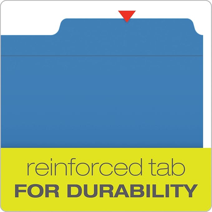 Pendaflex Fastener Folders, 2 Fasteners, Letter Size, Blue, 1/3 Cut Tabs in Left, Right, Center Positions, 50 per Box (22040GW) (Pack of 5) - Image 5