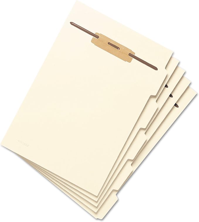 Smead 35605 Stackable Side Tab Letter Size Folder Dividers with Fastener 1/2-Inch 50 Each/Pack by SMEAD