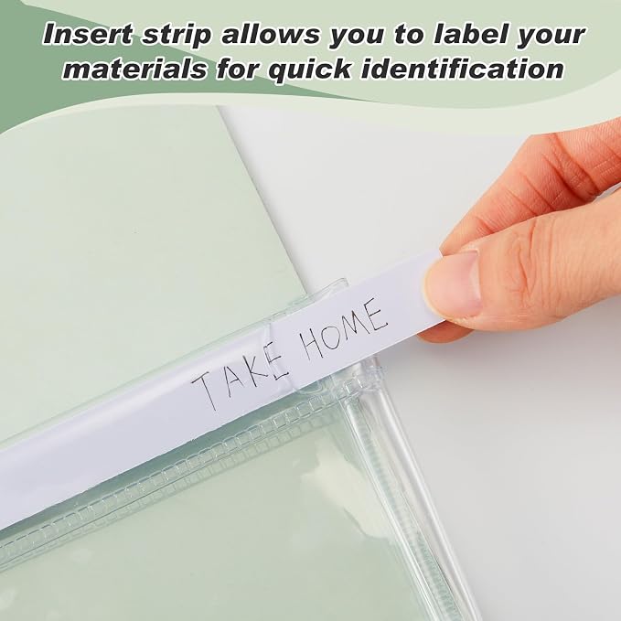 Fuutreo 6 Pcs Magnetic File Holder Colorful Magnetic Pocket Storage Pouch Paper Holder 12 x 9.5 Inch Magnet Pen Dry Erase Marker Organizer for Whiteboard Refrigerator Locker(Sage Green,Vertical) - Image 3