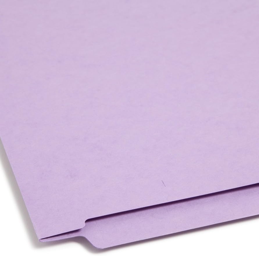 Smead End Tab Fastener File Folder, Shelf-Master® Reinforced Straight-Cut Tab, 2 Fasteners, Legal Size, Lavender, 50 per Box (28540) - Image 4