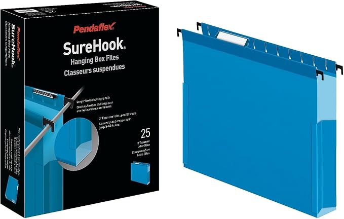 Pendaflex Recycled Hanging Box File Folders, 2 Quot; Exp, Letter, Blue - Image 8