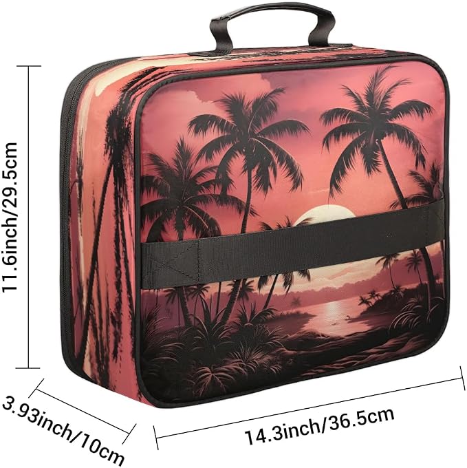 File Organizer Coconut Trees Seaside Document Organizer with Handle Portable File Organizer Bag Home Travel Storage Bags for Files Laptop Certificates - Image 3