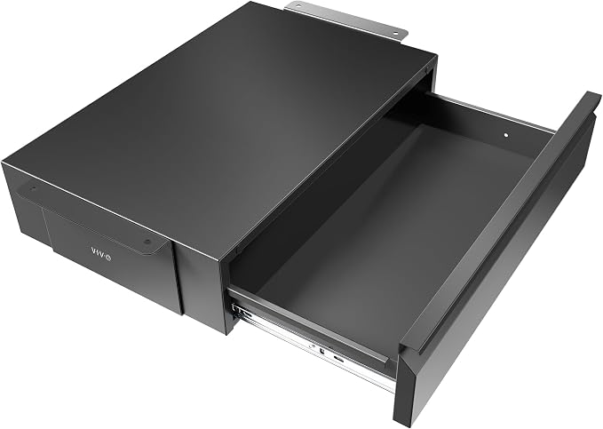 VIVO Black 18 x 12 inch Under Desk Storage Drawer, DESK-AC03B | Smooth Slide Out Motion, Secure Home Office Storage Organizer, Steel Under Desk Drawer, Holds 11 lbs by Unknown