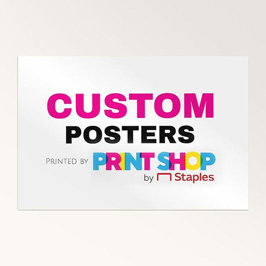 STAPLES - Personalized Semi-Gloss Poster - 24W" x 18L" Custom Print - Ideal for Home or Office Décor (Watercolor)