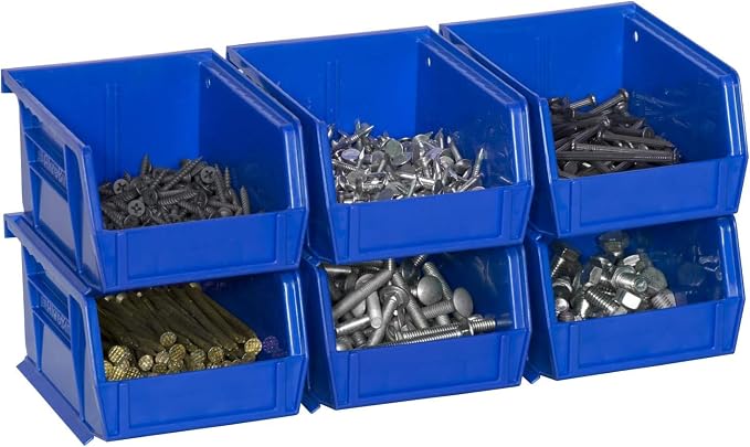 Akro-Mils 30210 AkroBins Plastic Storage Bins, 5"x4"x3", Blue, 24-Pack | Space-Saving Stackable Bins for Garage, Pantry, Craft Organization - Image 11