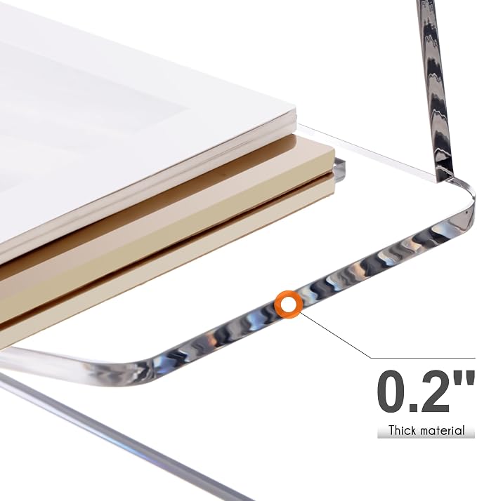 HeZone Enlarged Letter Paper Tray - Clear Acrylic Desk Organizers for Document Organization and File Storage - Stackable Office Accessories - 2 Pack (Large Tray V) - Image 5