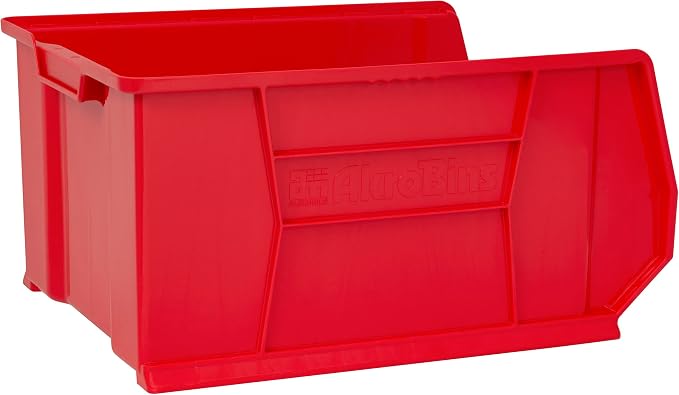 Akro-Mils 30289 Super-Size AkroBins Plastic Storage Bins, Space-Saving Stackable Bins for Garage, Classroom, Warehouse Organization, 24" L x 18" W x 12" H, Red, 1-Pack - Image 9