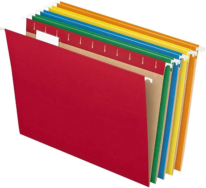 Pendaflex Extra Capacity Hanging File Folders (4152X2 ASST) and Pendaflex Hanging File Folders, Letter Size, Assorted Colors (81663) - Set of 2 - Image 5