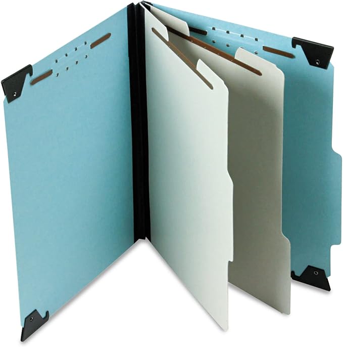 Pendaflex 59252 Pressboard Hanging Classi-Folder, 2 Divider/6-Sections, Letter, 2/5 Tab, Blue by Pendaflex