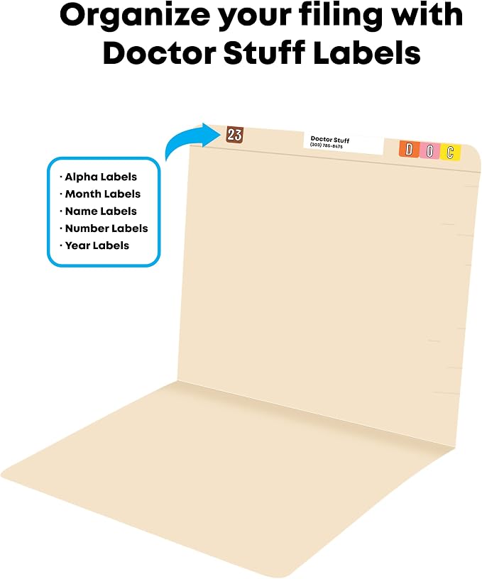 Top Tab Manila File Folders, Doctor Stuff, Reinforced Folder with Full Cut Top Tab, 14 pt, Letter Size, Manila, Carton of 250 - Image 5