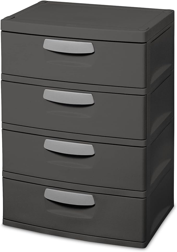 4 Drawer Unit Plastic (Color : Flat Gray) by Unknown