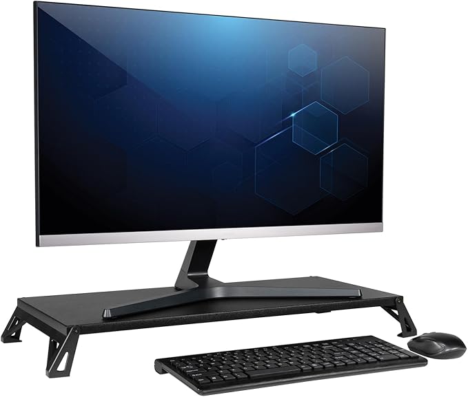Allsop Lo Riser Monitor Stand for 32" Monitors, Extra Wide Platform, Black | Adjustable Monitor Stand for 32 Inch Screens, Ergonomic Desk Riser, Wide Platform, 30 lb Capacity, Black - Image 5
