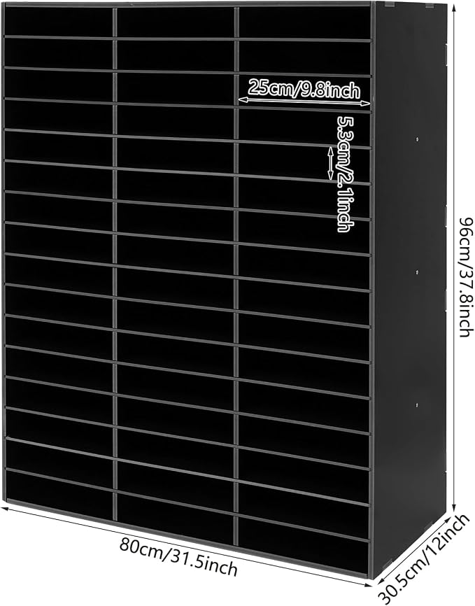 48 Slot Mail Sorter Organizer PVC File Organizer with Removable Shelves | 48 Individual Compartments, Top Storage Platform, 110 Lbs Load Capacity, Easy Assembly with Gloves Included - Image 5