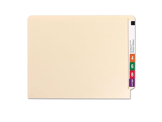 Smead® End-Tab Fastener Folders with Dividers, Letter Size, Manila, Pack of 10 - Image 2