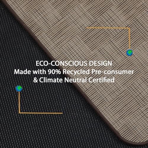 Chair Mat for Hardwood Floor, 50x63 Desk Computer Chair Mat for Hard Wood & Tile Floor, Large Anti-Slip Hard Floor Protector Rolling Chair for Office Home， Brown Square - Image 4