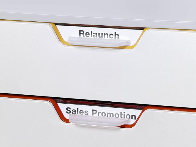 Durable VARICOLOR 4 Drawer Unit - White Desktop Drawer Set with 4 Color Coded Draws - Letter Size Files - Perfect for Storing Documents and Paper Work - Image 4