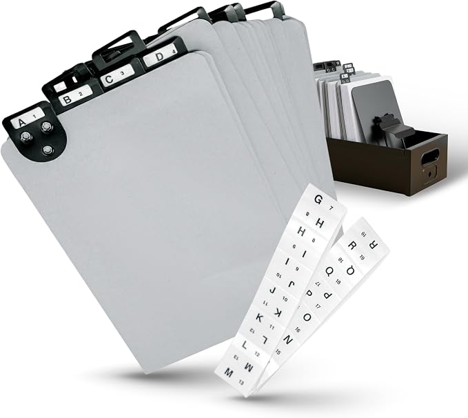 Martin Yale 14254 Posting Tray Index Set, 25 Press-Board Dividers for 6" x 9" Sheets, Includes A-Z Categories and Blank Inserts, Metal Tab Index by MartinYale