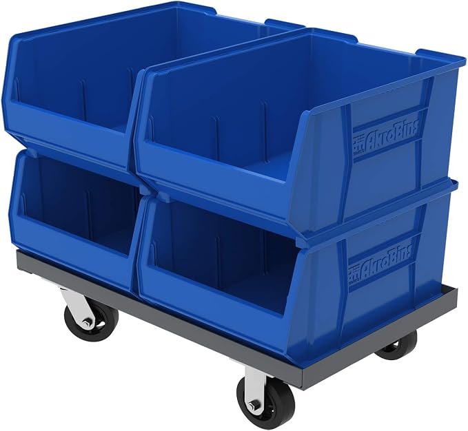 Akro-Mils 30289 Super-Size AkroBins Plastic Storage Bins, Space-Saving Stackable Bins for Garage, Classroom, Warehouse Organization, 24" L x 18" W x 12" H, Blue, 1-Pack - Image 6