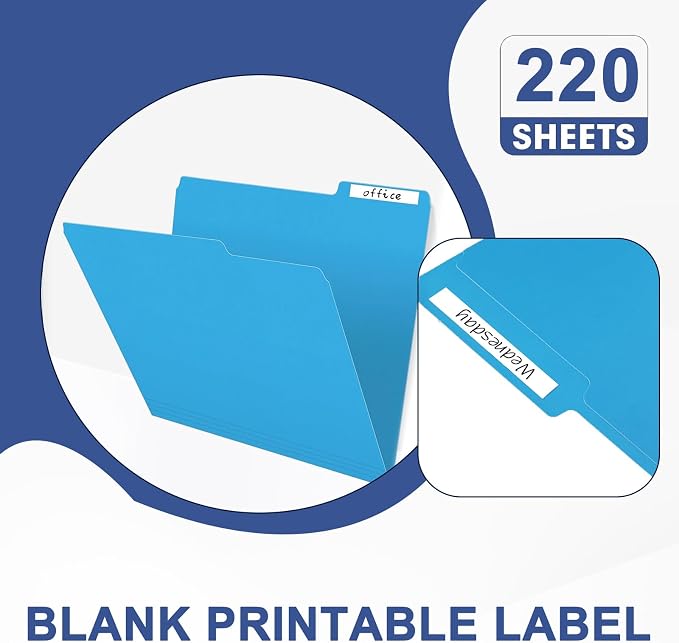 File Folder, PANDRI 220 Pack Colored File Folder, 1/3 Cut Tabs, Letter Size, Assorted 6 Colors Filing Folder for Office School Business - Image 4
