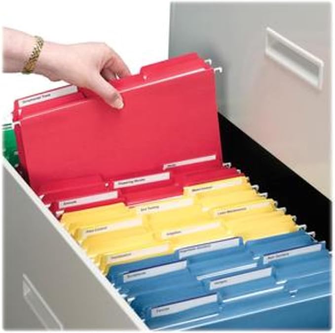 Smead Interior File Folder, 1/3-Cut Tab, Letter Size, Assorted Primary Colors, 100 per Box, Expandable File Folders for Filing Cabinet - Image 4