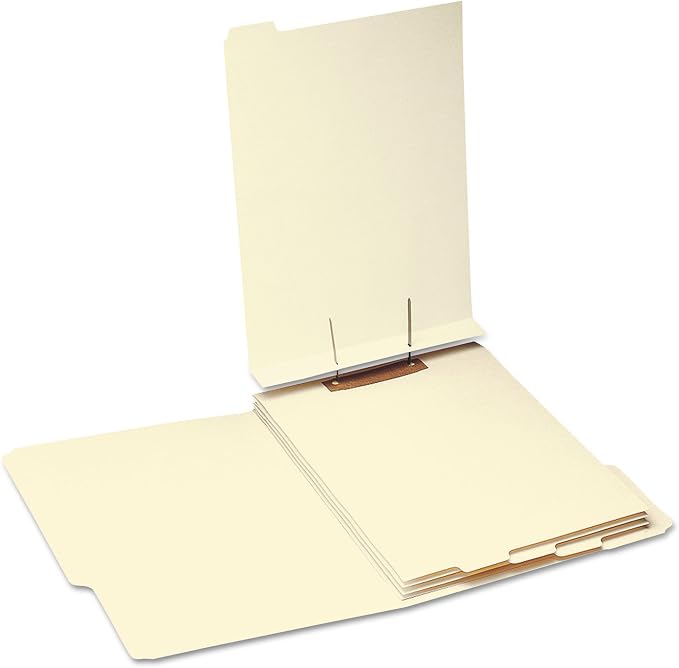 Smead Stackable Folder Divider with Fastener, Bottom 1/5-Cut Tab, Letter Size, Manila, 50 per Box (35600) - Image 3