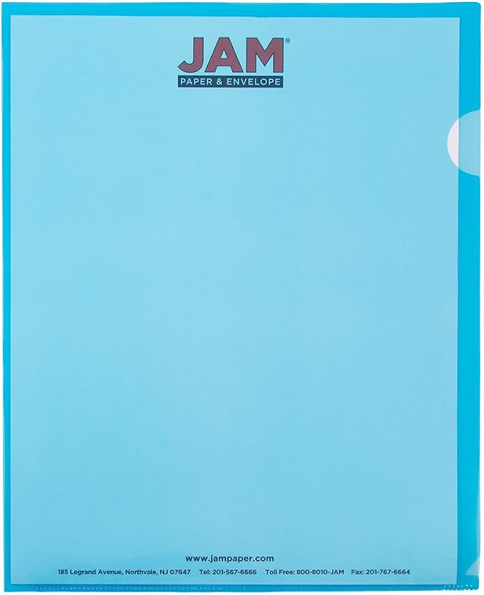 JAM PAPER Plastic Sleeves - Letter Size - 9 x 11 1/2 - Blue Project Pockets - 600 Bulk Page Protectors/Pack - Image 2