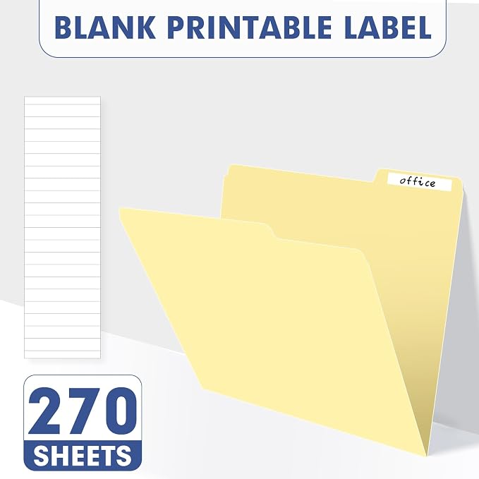 File Folder, PANDRI 270 Pack File Folder, 1/3 Cut Tab, Letter Size, Filing Folder for Office School Business, Manila - Image 3