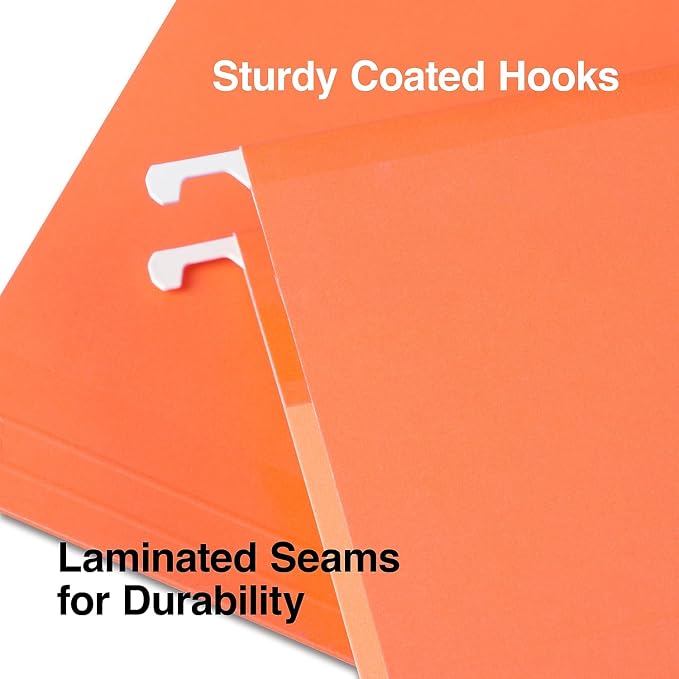 Staples Reinforced Hanging File Folders, Legal Size, 5‑Tab, Assorted Colors, Durable Construction – 25/Box - Image 4