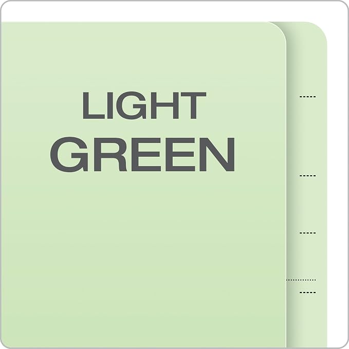 Pendaflex Pressboard End-Tab Classification Folders, Letter Size, 2 Dividers, 2.5" Expansion, Light Green, Straight Cut Tabs, 10/BX (23224) (Pack of 5) - Image 9