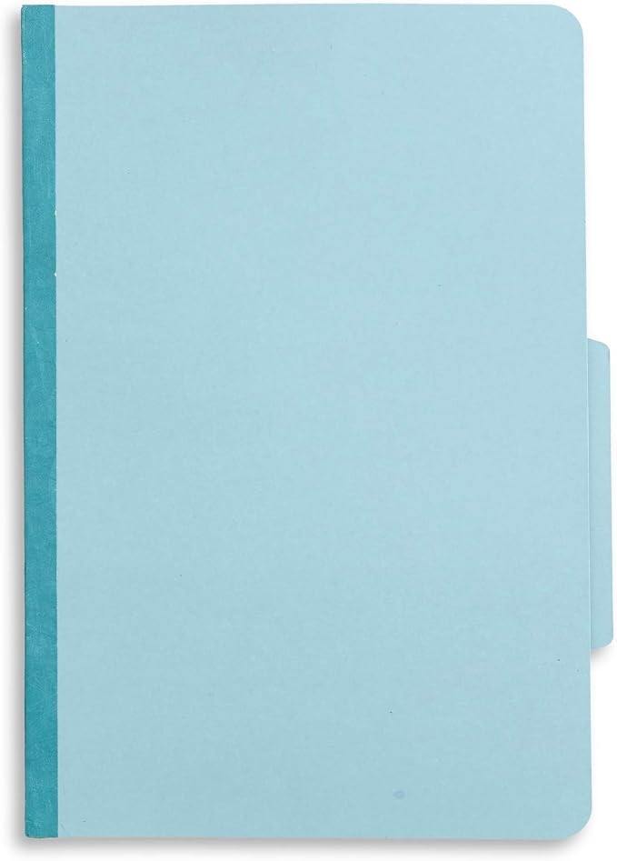 Blue Summit Supplies 10 Classification Folders, Legal 2 Divider, Light Blue | Heavy-duty, 2 in expansion, 2 prong fasteners, 2 dividers, 6 sections, for medical, legal, and personnel files - Image 3