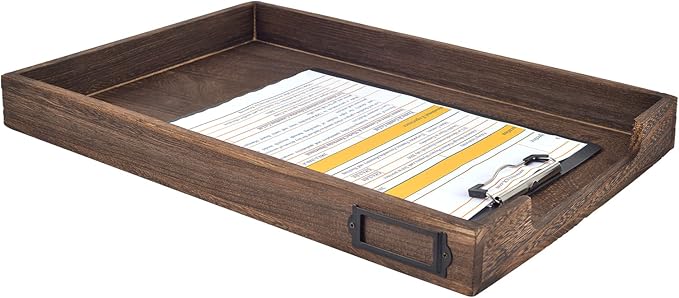 11 x 17 Paper Tray Organizer Legal Size Desk Tray Wooden Paper Tray Organizer Tabloid Size Document Folder for Engineering Office &Home Desktop Document Organizer by DOSTATNI