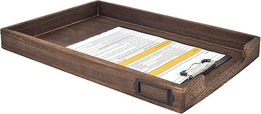 11 x 17 Paper Tray Organizer Legal Size Desk Tray Wooden Paper Tray Organizer Tabloid Size Document Folder for Engineering Office &Home Desktop Document Organizer by DOSTATNI