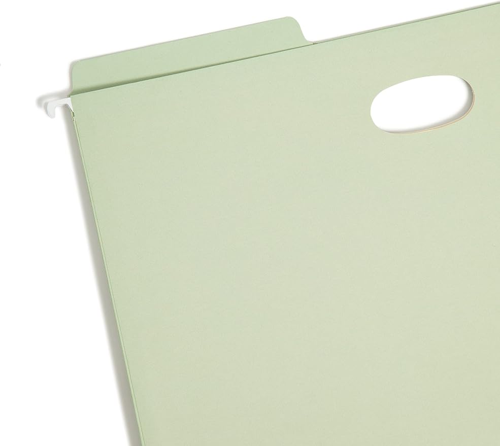 Smead FasTab Hanging Pocket with TUFF Construction and Full-Height Gusset, 5-1/4" Expansion, 1/3-Cut Built-in Tab, Legal Size, Moss, 9 per Box (64324) - Image 5